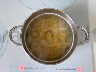 Makaronų apkepas su varške Žingsnis 1