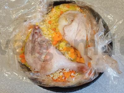 Anties šlaunelės, keptos su bulguru ir daržovėmis Žingsnis 7