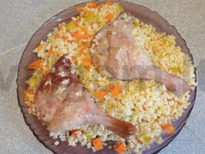 Anties šlaunelės, keptos su bulguru ir daržovėmis Žingsnis 9