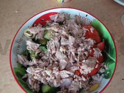 Salotos su tunu ir brie sūriu Žingsnis 4