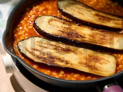 Baklažanų troškinys su žirniais Žingsnis 8