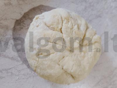 Tortas „Napoleonas“ iš sluoksniuotų biskvitų Žingsnis 5