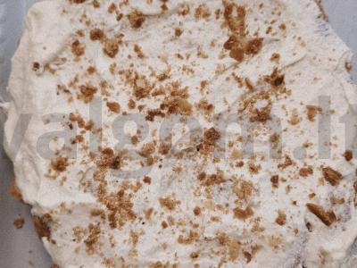 Tortas „Napoleonas“ iš sluoksniuotų biskvitų Žingsnis 12