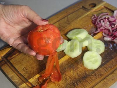 Viduržemio jūros salotas su feta sūriu Žingsnis 5