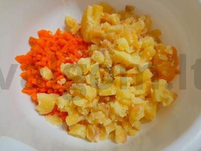 Salotas „Olivje“ su keptais daržovėmis Žingsnis 5