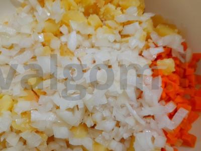 Salotas „Olivje“ su keptais daržovėmis Žingsnis 7