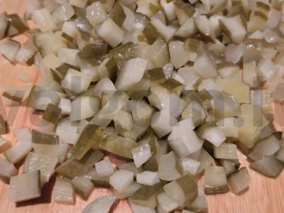 Daržovių, kiaušinių ir obuolių salotas Žingsnis 3