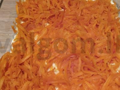 Daržovių, kiaušinių ir obuolių salotas Žingsnis 6