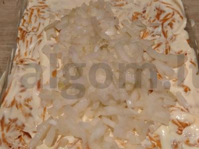 Daržovių, kiaušinių ir obuolių salotas Žingsnis 7