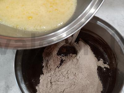 Šokoladinis desertas „Brownie“ Žingsnis 5