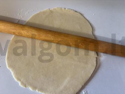 Varškės apkepas ant sausainių tešlos Žingsnis 5