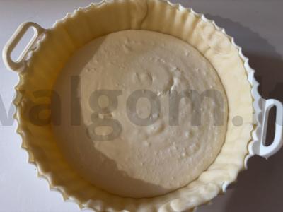 Varškės apkepas ant sausainių tešlos Žingsnis 7