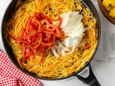 Šviežių patisonų salotos Žingsnis 4