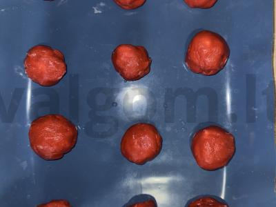 Raudonojo aksomo sausainiai su įdaru Žingsnis 6