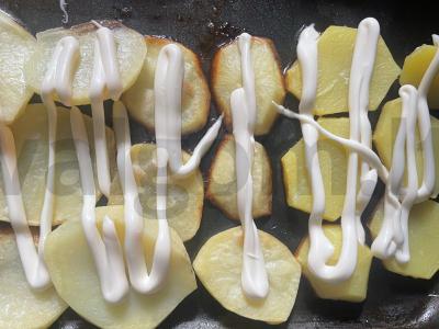 Bulvės su dešra ir sūriu Žingsnis 3