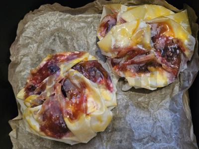 Varškės bandelės iš filo tešlos Žingsnis 3