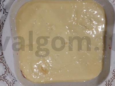 Greitas vyšnių pyragas su augaliniu aliejumi Žingsnis 5