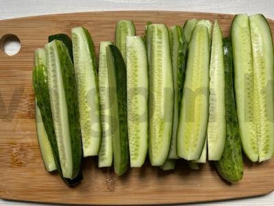 Agurkų užkandis maišelyje per 30 minučių Žingsnis 1