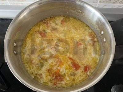 Sriuba su makaronais, kiaušiniu ir daržovėmis Žingsnis 10