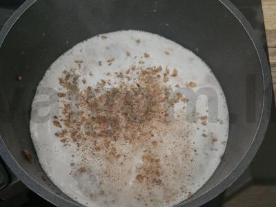 Kasha su pienu ir grikių dribsniais Žingsnis 3