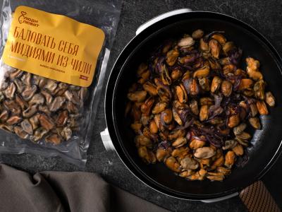 Salotas su žaliąja pupelių ir midijomis Žingsnis 4