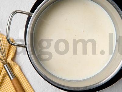 Kremas „Paukščių pienas“ Žingsnis 1