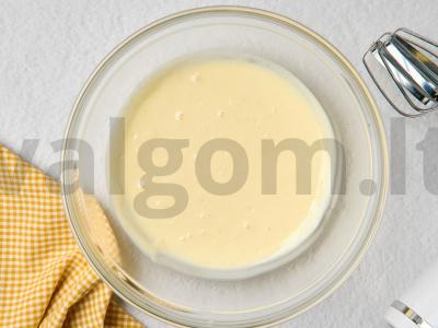 Kremas „Paukščių pienas“ Žingsnis 2