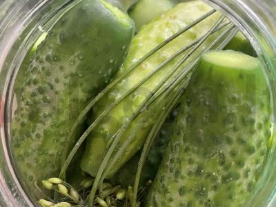Sūdyti agurkai su garstyčių milteliais stiklainiuose Žingsnis 3