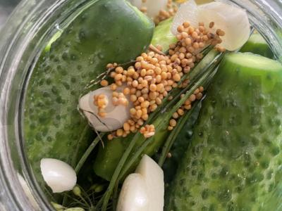 Sūdyti agurkai su garstyčių milteliais stiklainiuose Žingsnis 5