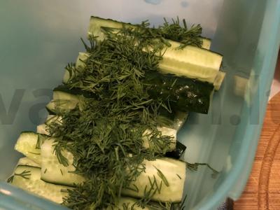 Užkandžių agurkai su česnaku Žingsnis 3