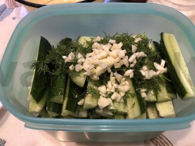 Užkandžių agurkai su česnaku Žingsnis 5