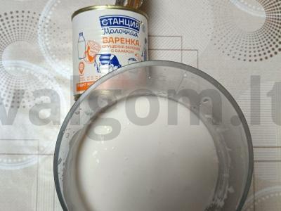 Tortas „Kremas-brulė“ su kondensuoto pieno kremu Žingsnis 2