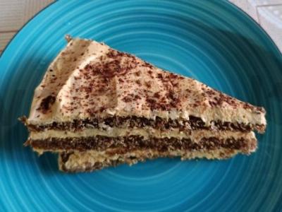 Tortas „Kremas-brulė“ su kondensuoto pieno kremu pagrindine nuotrauka