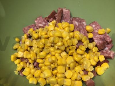 Omletas su dešra ir kukurūzais Žingsnis 2