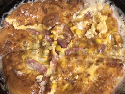 Omletas su dešra ir kukurūzais Žingsnis 6