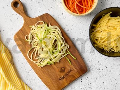 Daržovių lizdai su sūriu Žingsnis 1