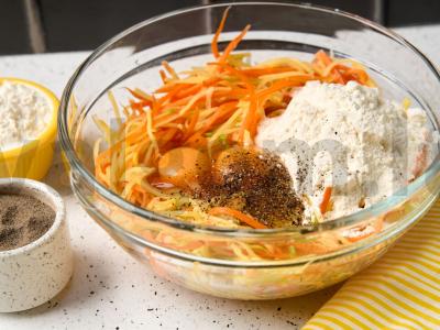 Daržovių lizdai su sūriu Žingsnis 3