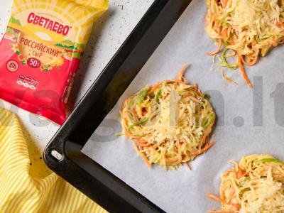 Daržovių lizdai su sūriu Žingsnis 5