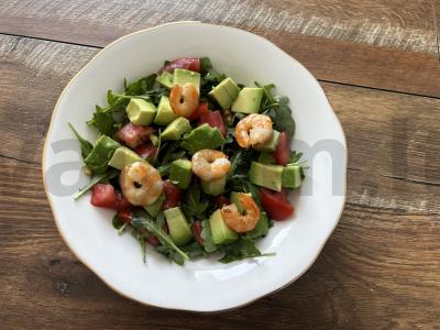 Salotas su rukola, avokadu ir krevetėmis Žingsnis 7