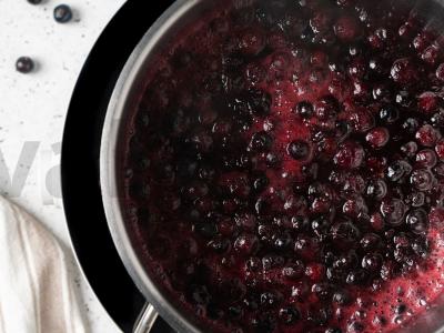 Mėlynių džemas su juodaisiais serbentais Žingsnis 3