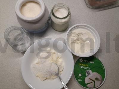 PP desertas su minkštos rikotos kremu mikrobangų krosnelėje Žingsnis 4