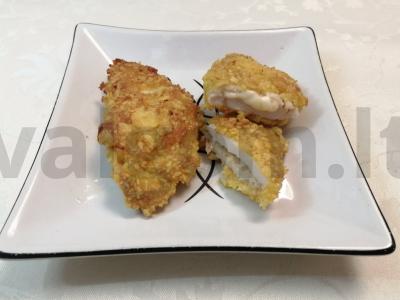 Vištienos sumuštiniai kukurūzų džiūvėsėliuose pagrindine nuotrauka