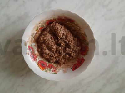 Avižiniai sausainiai su kakava ant kefyro Žingsnis 3