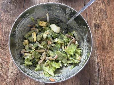 Mažai kaloringa jūros gėrybių salotos Žingsnis 8