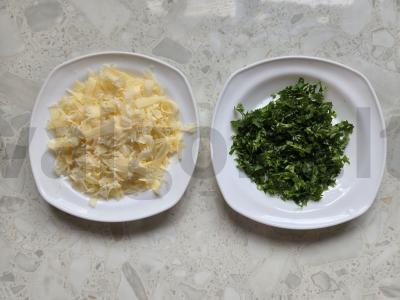 Kiauliena folijoje su mėsa ir sūriu Žingsnis 7