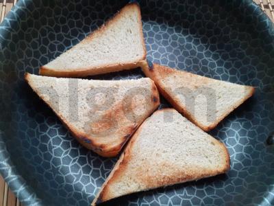 Brusketa su mocarela, rukola ir varškės sūriu Žingsnis 3