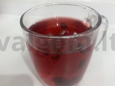 Vitamininis gėrimas su kriauše ir šilauogėmis pagrindine nuotrauka