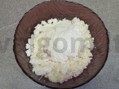 Sūrio blynai su kokosų drožlėmis ir karamele Žingsnis 4