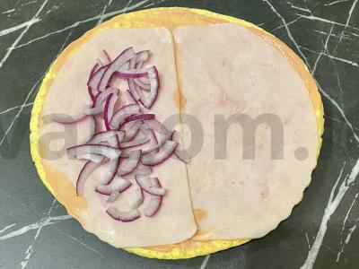 Daržovių tortilija su kalakutiena pusryčiams Žingsnis 4