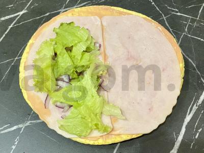 Daržovių tortilija su kalakutiena pusryčiams Žingsnis 5